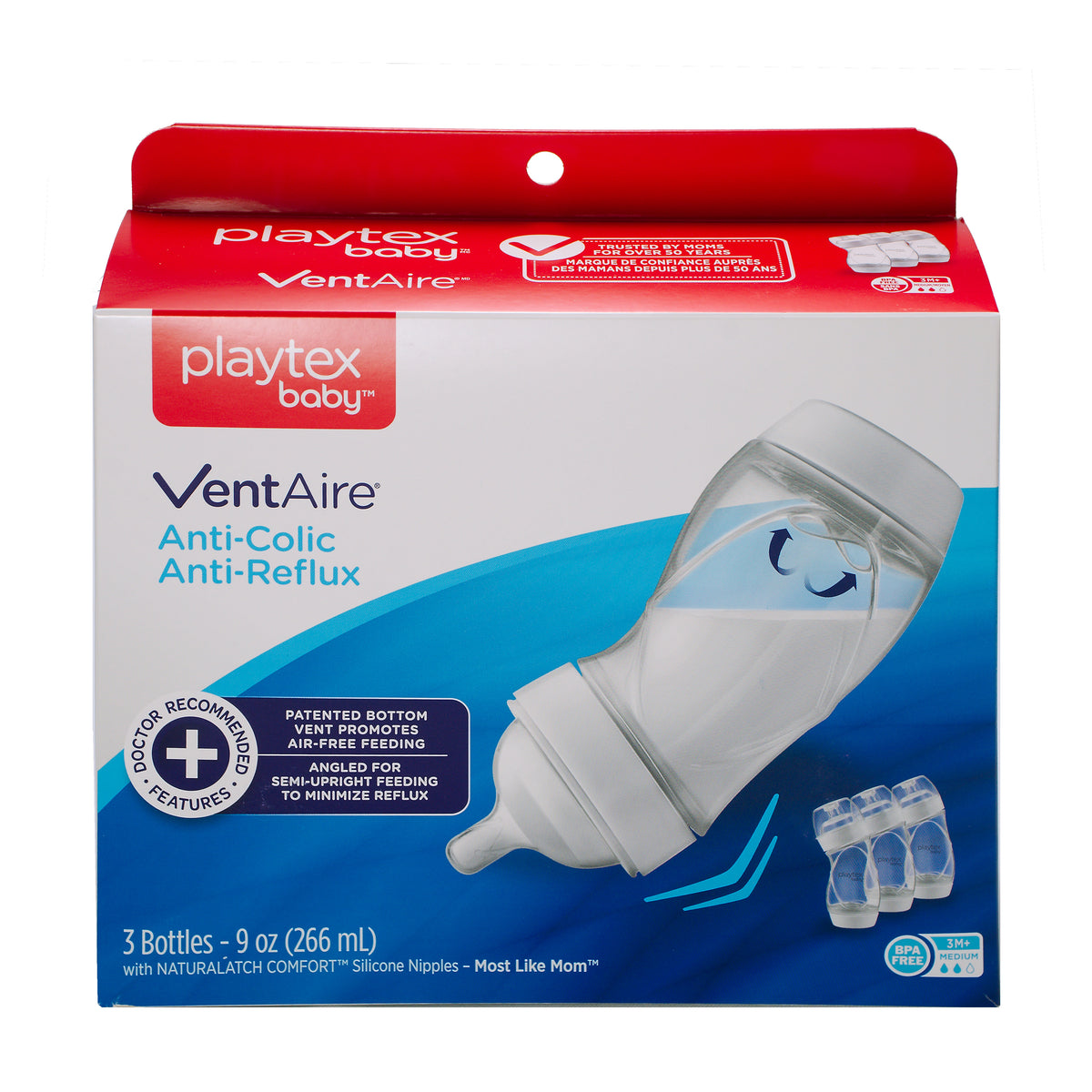 Playtex Baby™ VentAire® Complete Tummy Comfort Baby Bottle, 9 oz, 3 Pack