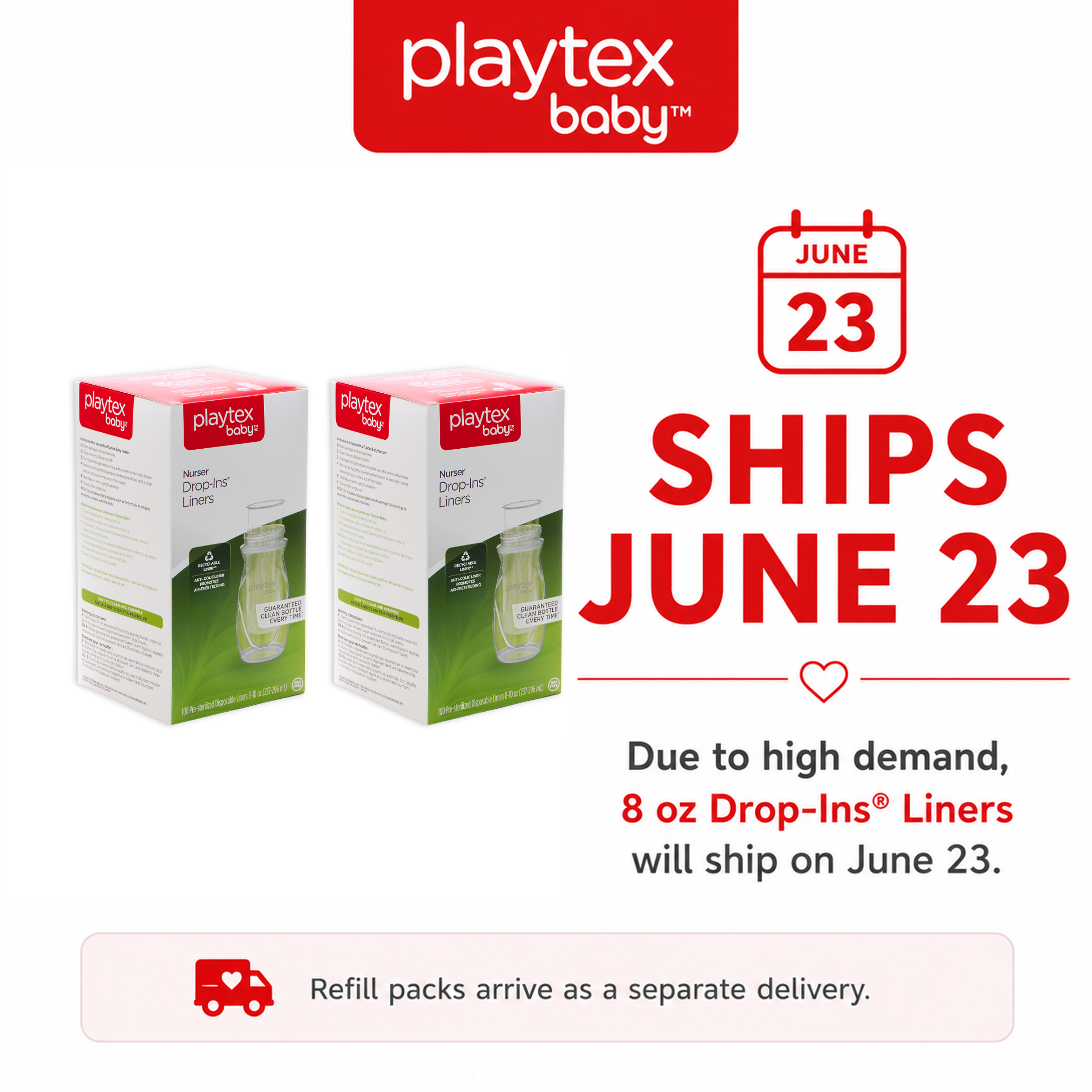 Playtex Baby™ Drop-Ins® Liners - 8 oz 200 ct. (Approx. 3 - 4 week Supply)