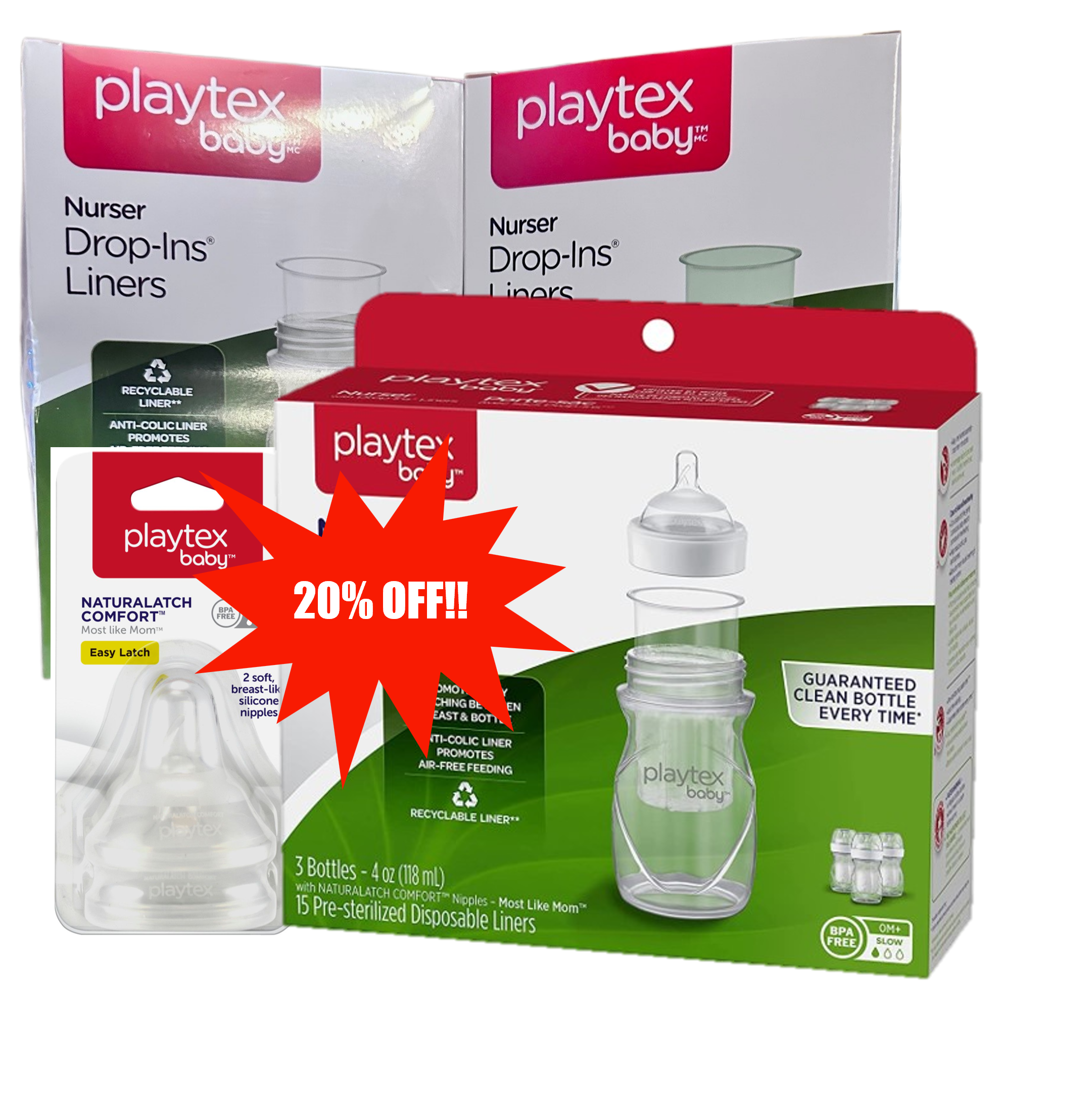 Playtex Baby Bundle: Ultimate Feeding Essentials Kit