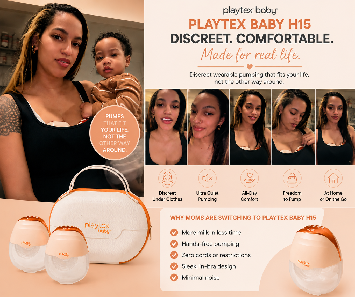 The Playtex H15 - Wearable Breast Pump