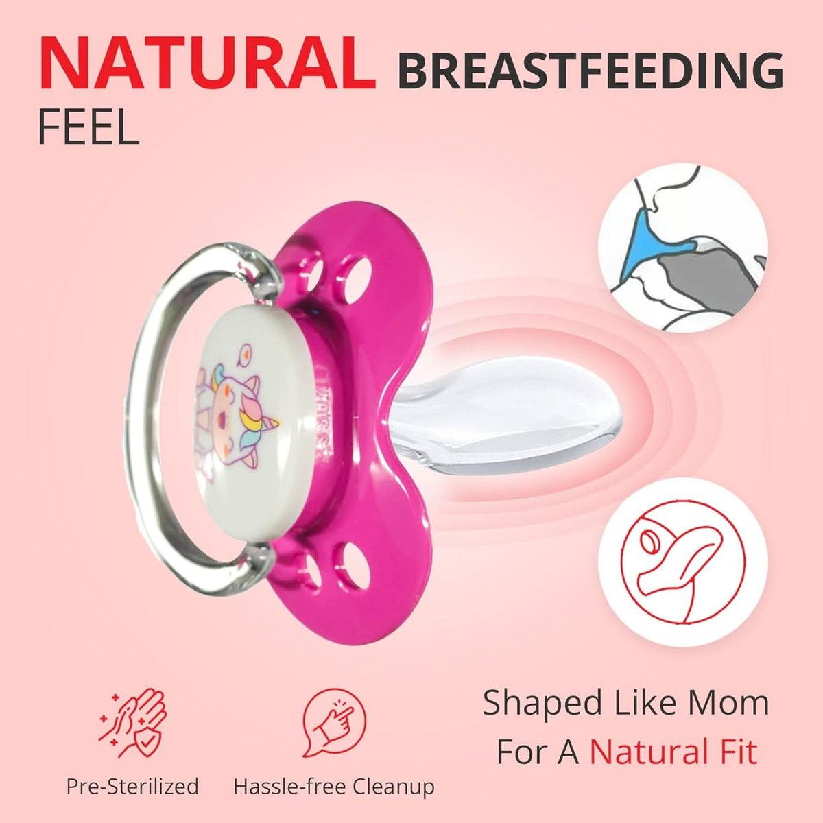 Binky Orthodontic Pacifier With Snap On Cover - Wild and Cuddly Series ...