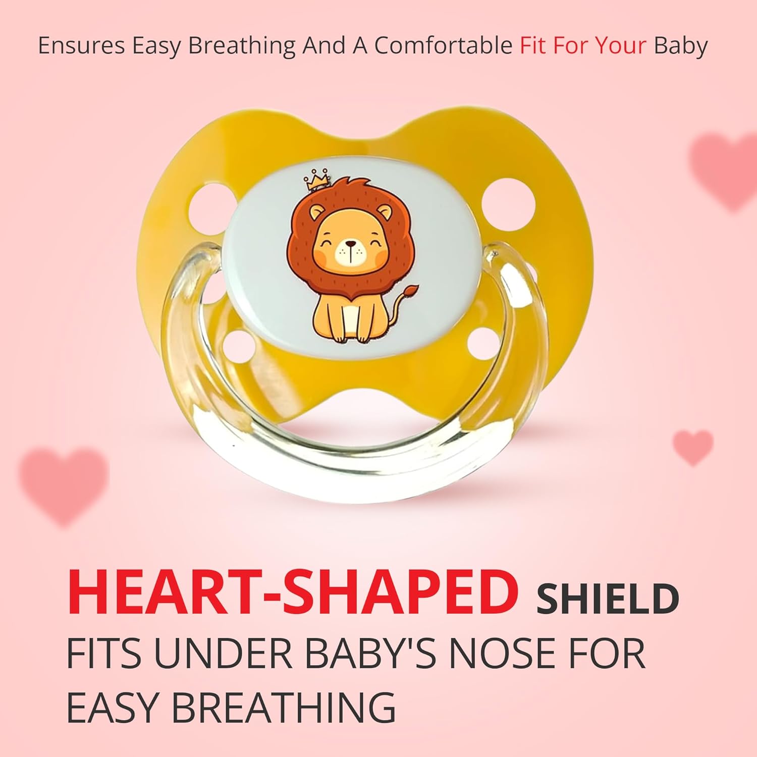 Binky Orthodontic Pacifier Set with Snap On Cover - Wild and Cuddly Series  - Rabbit and Lion
