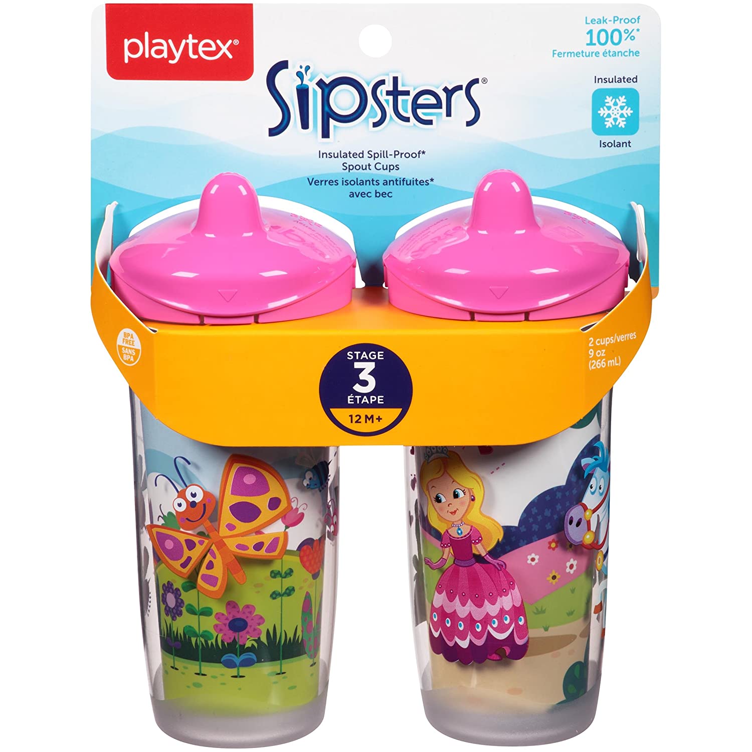 Playtex® Stage 3 Spout Cup - Pink  - Princess and Butterfly