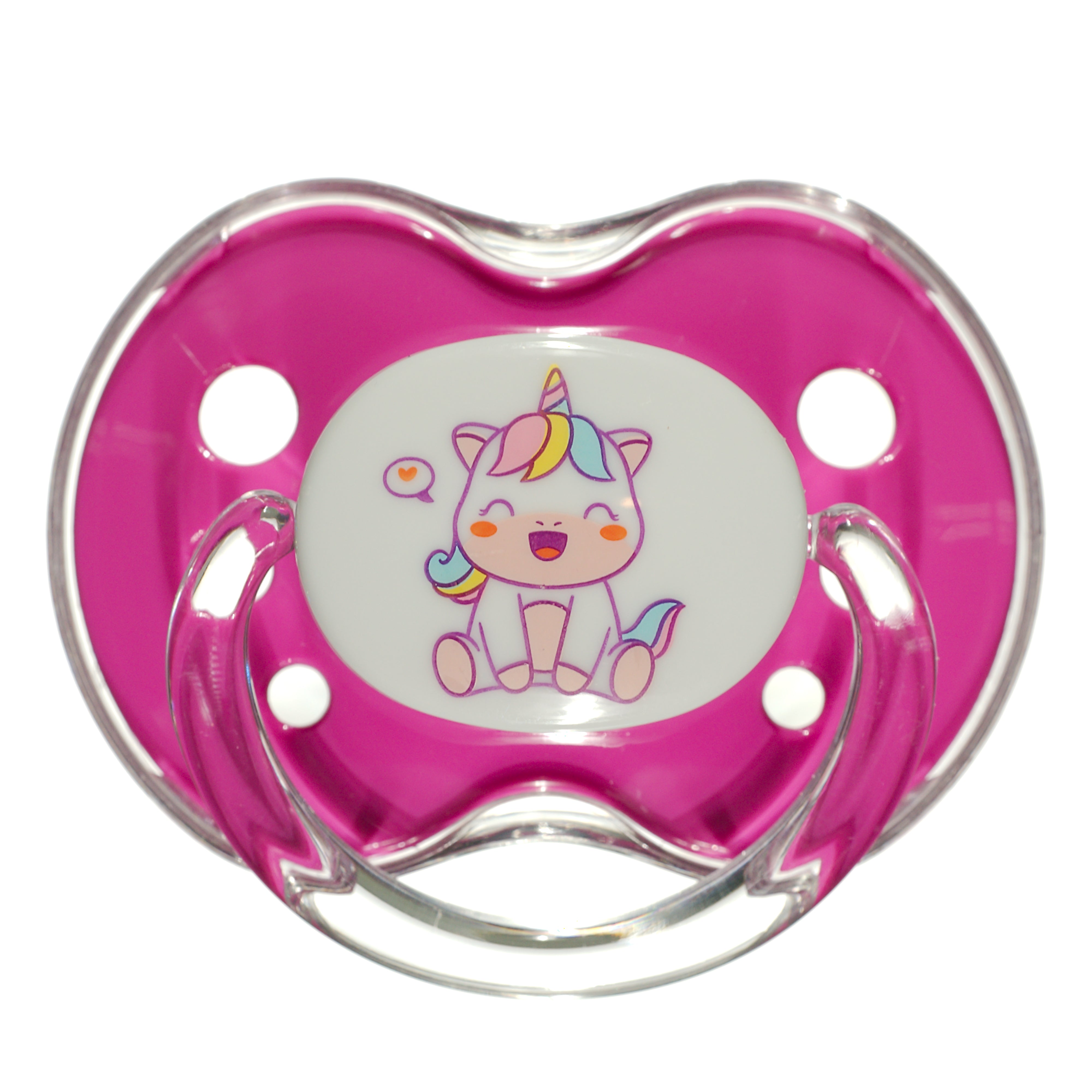 Binky® Orthodontic Pacifier With Snap On Cover - Wild and Cuddly Series  - Unicorn & Panda