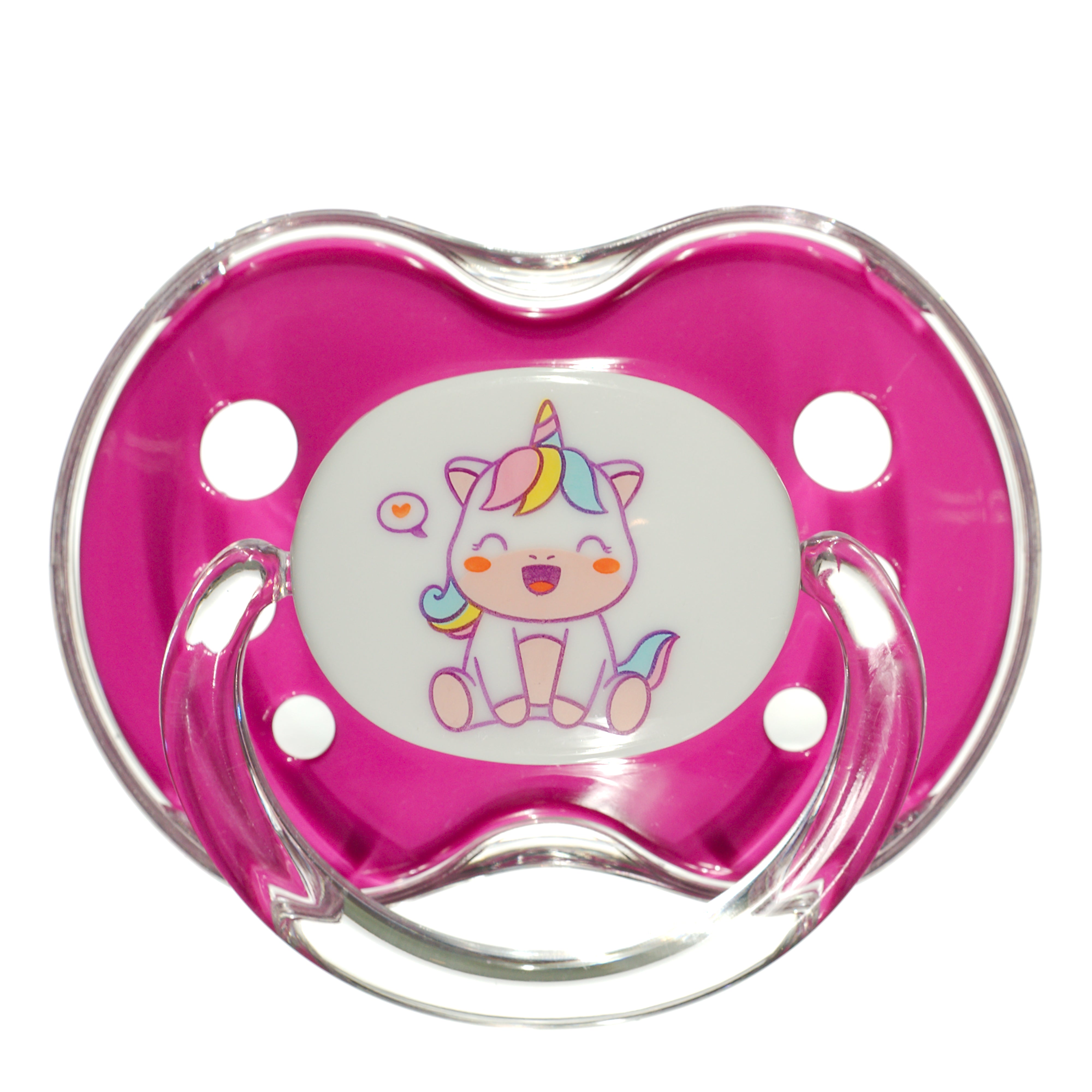 Binky Orthodontic Pacifier With Snap On Cover - Wild and Cuddly Series  - Unicorn & Panda