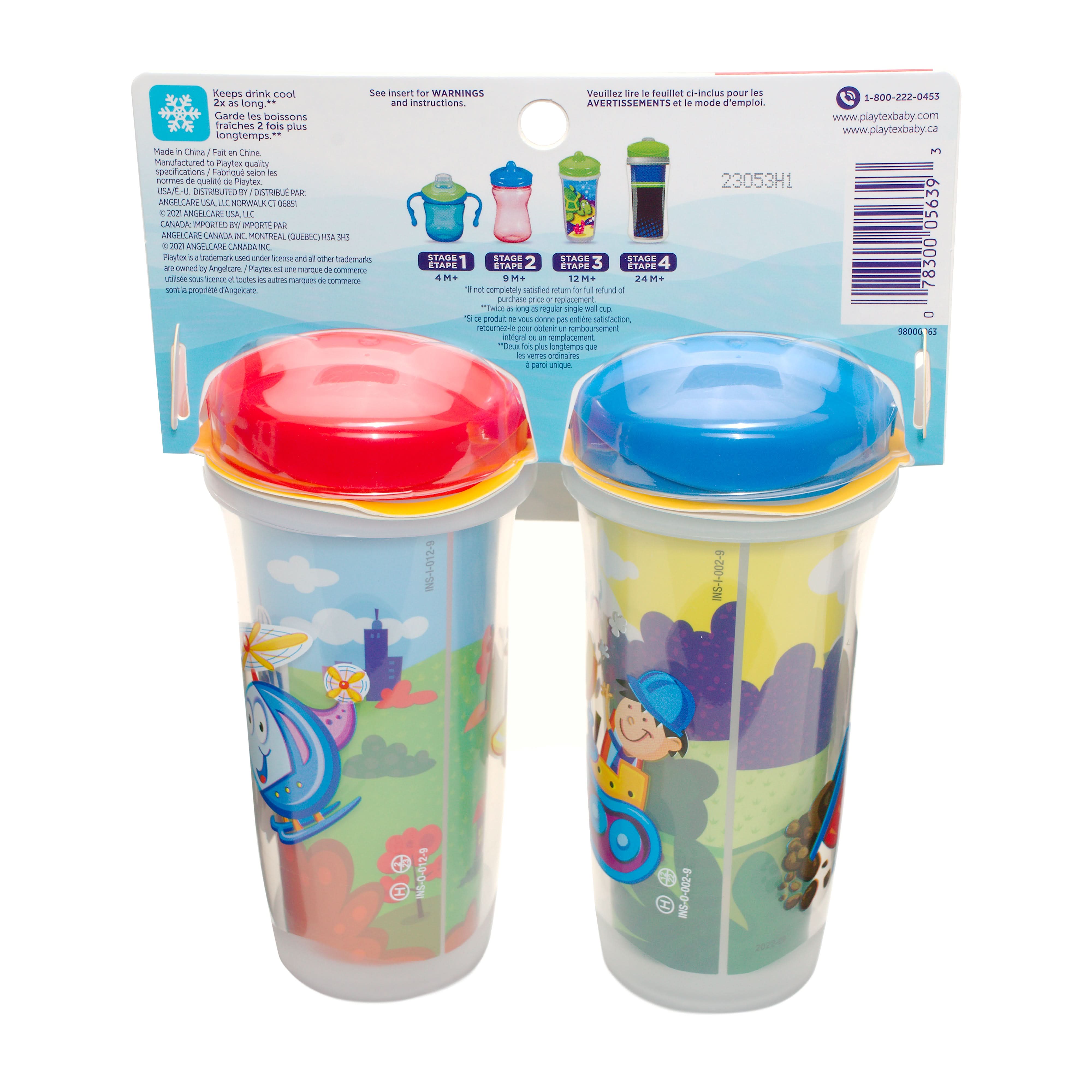 Playtex® Stage Hard Spout, Leak Proof, Dishwasher Safe, Pack Cups