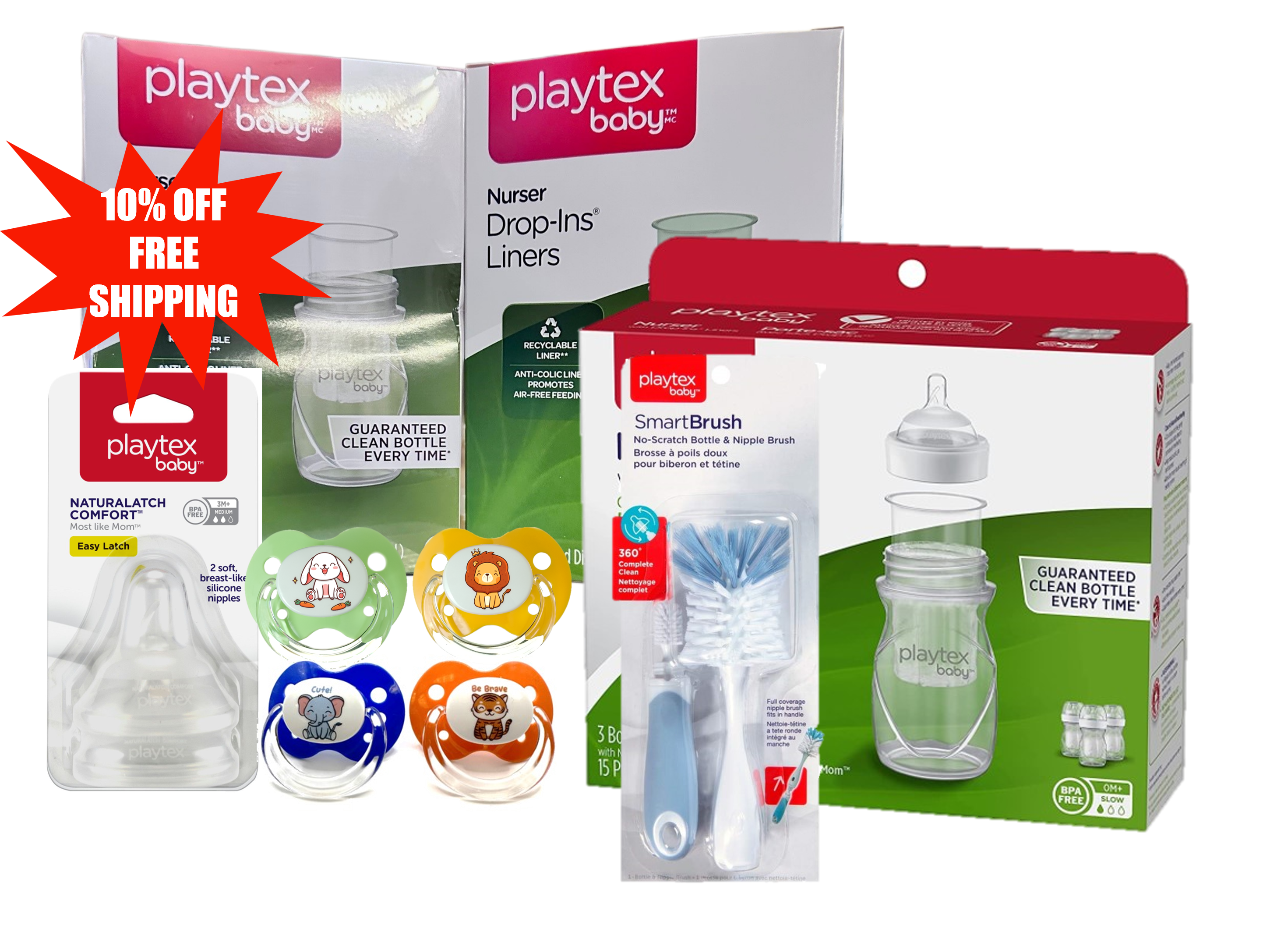 Playtex Baby Essential Bundle: The Original Binky & More!