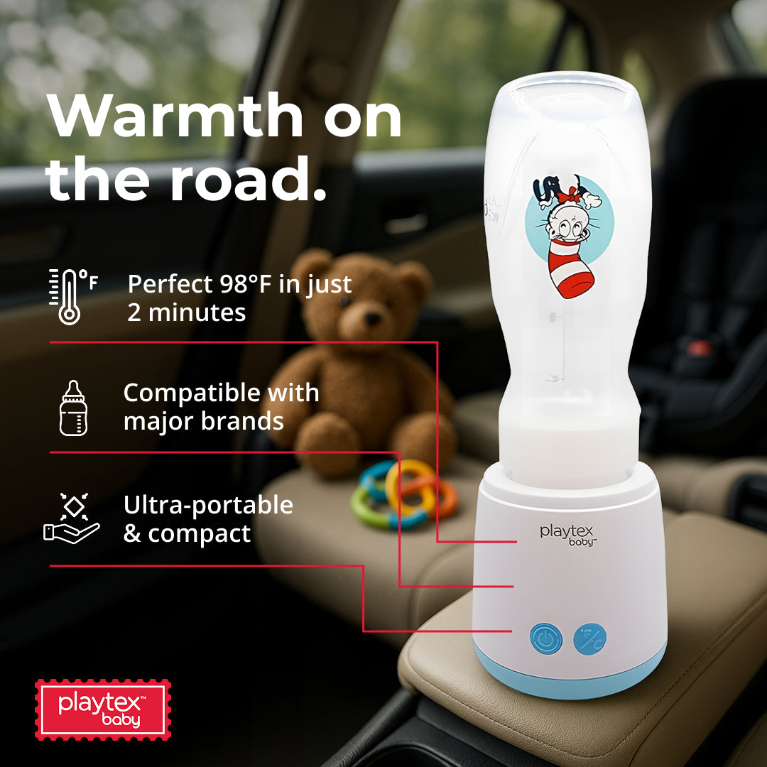 Playtex Vortex Rechargeable Bottle Warmer – Fast, Even Heating with Built-In Mixing Swirl