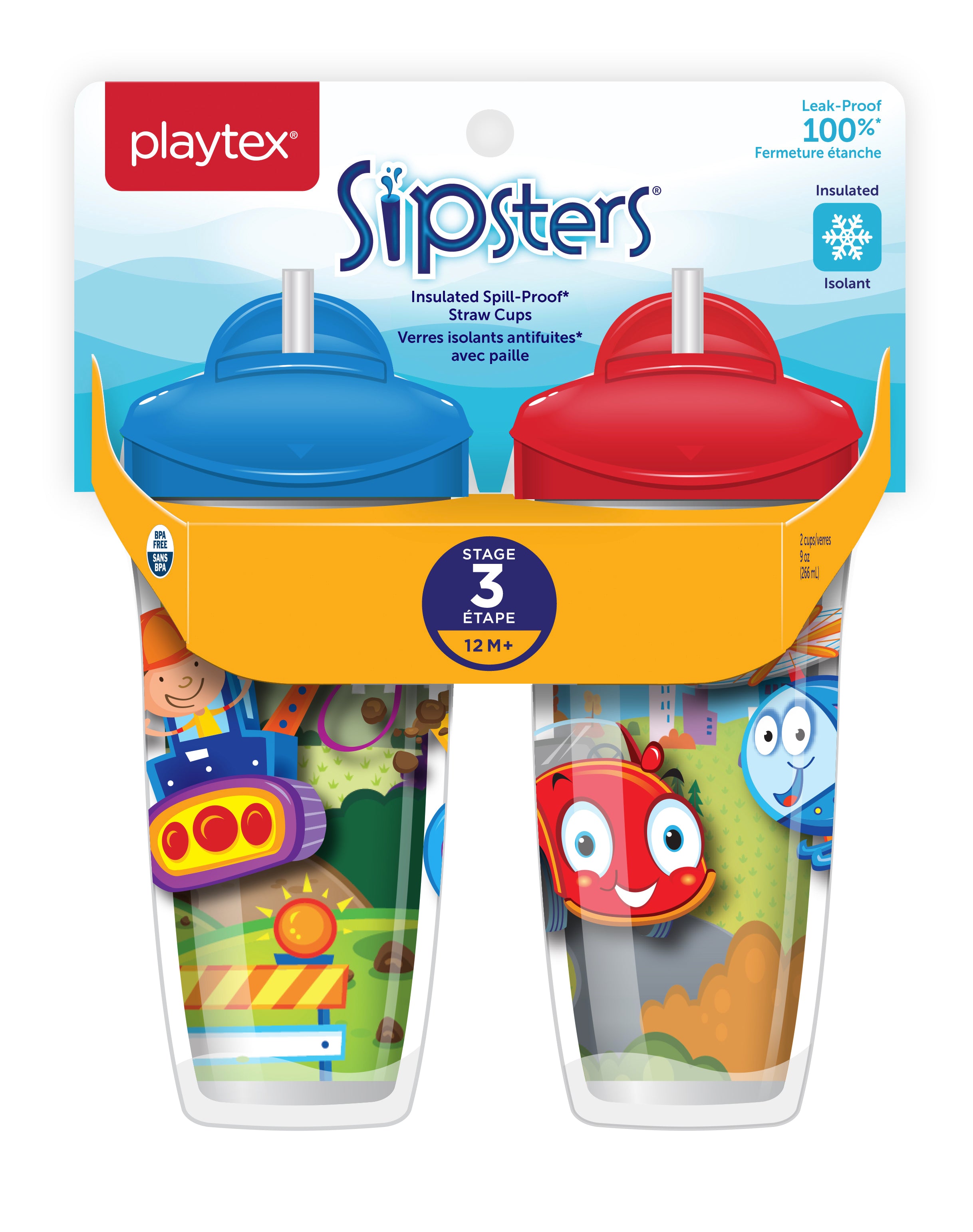 Playtex Sipsters Stage 3 Insulated Spill-Proof Straw Cup
