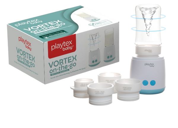 Playtex Vortex Rechargeable Bottle Warmer – Fast, Even Heating with Built-In Mixing Swirl