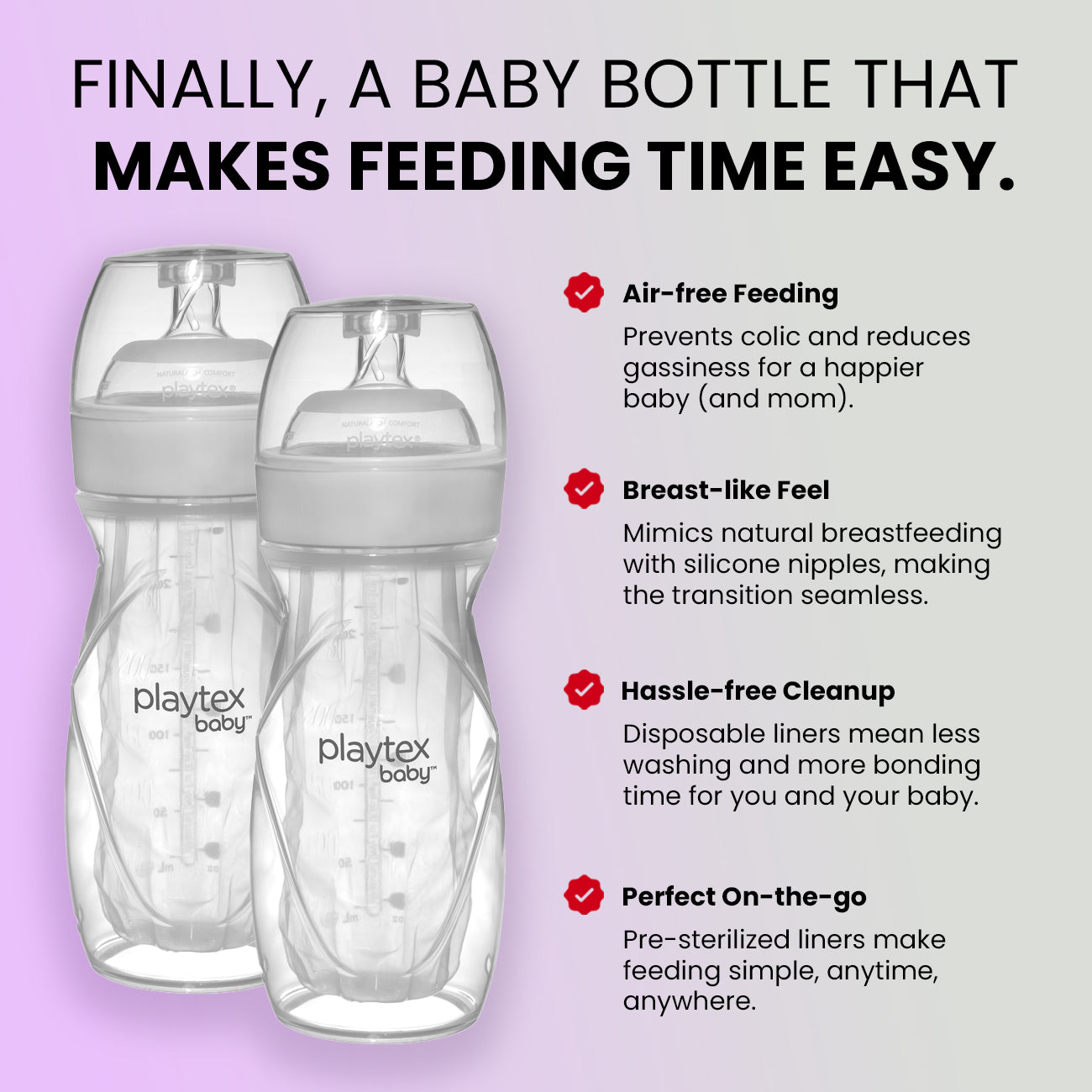 Playtex Baby™ Nurser Bottles with Drop-Ins® Liners - 3 Pack 4 oz Free Product Bundle