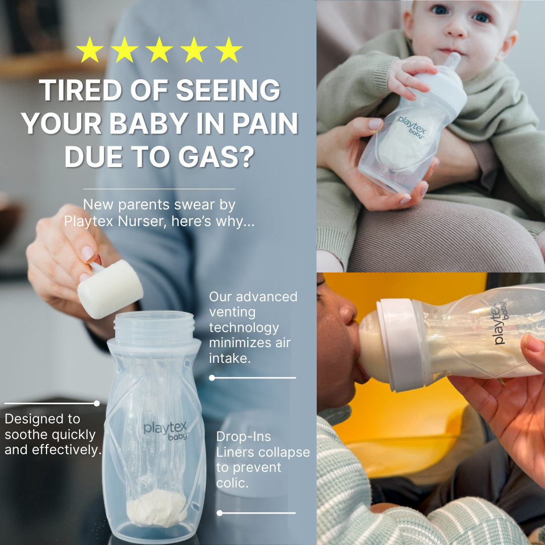 Playtex Baby™ Anti-Colic Nurser Bottles with Drop-Ins® Liners – 3 Pack