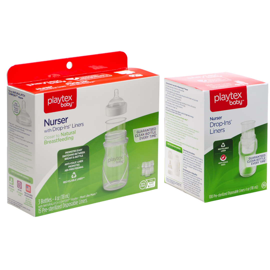 Playtex Baby™ Nurser Bottles with Drop-Ins® Liners - 3 Pack 4 oz