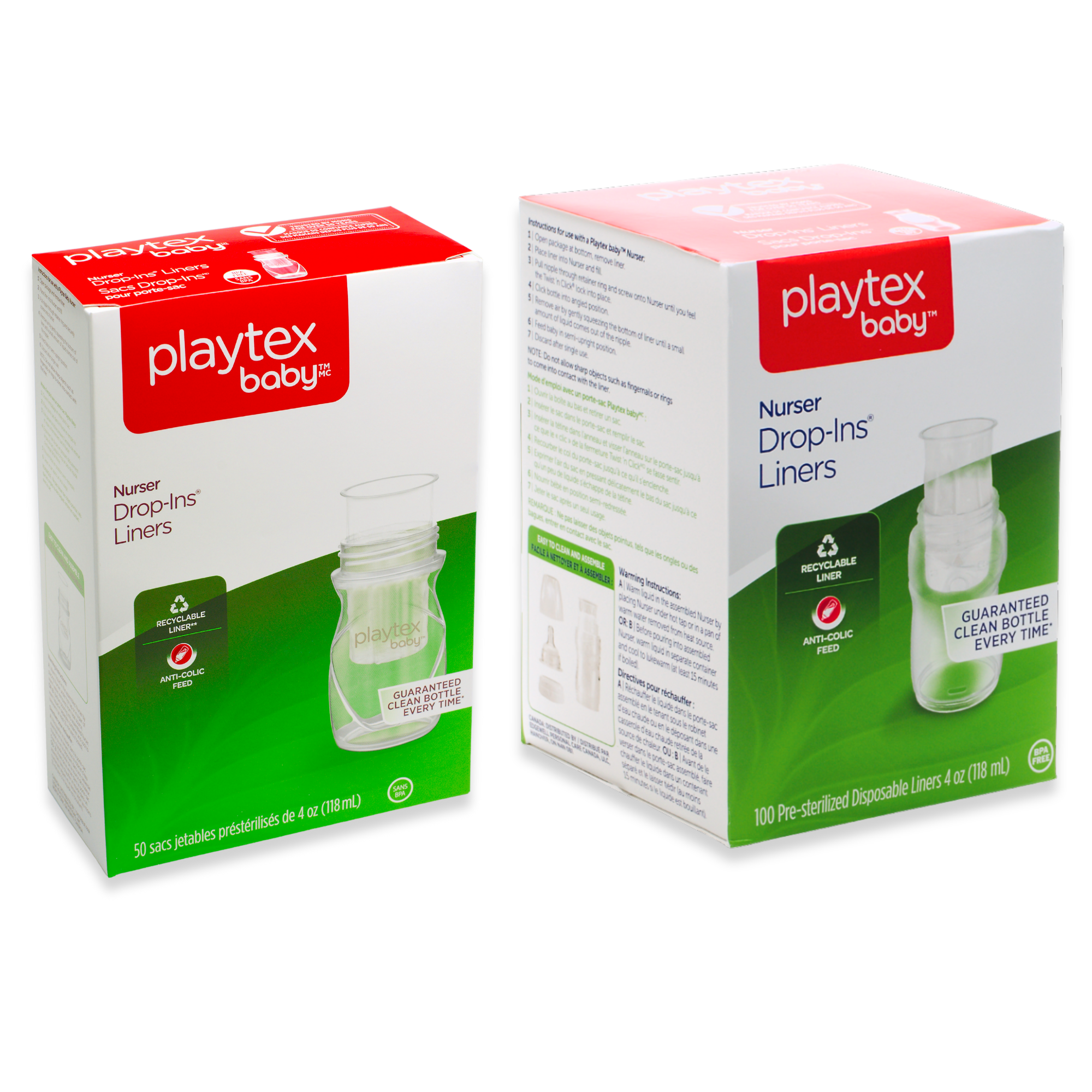 Playtex Baby™ Drop-Ins® Anti-Colic, Disposable Liners - One Month Supply