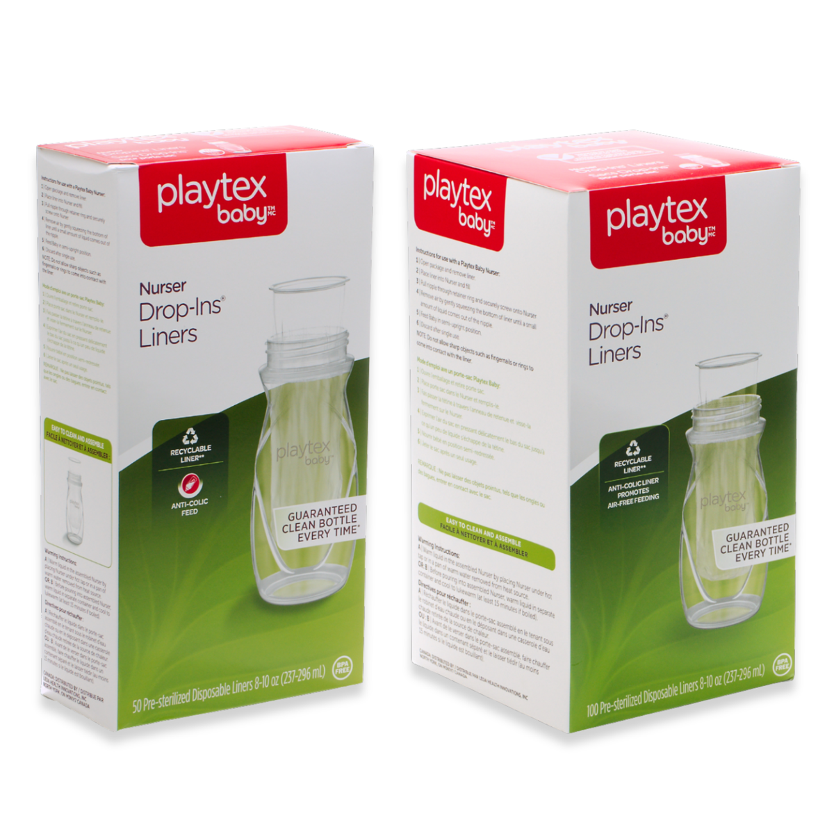 Playtex Baby™ Drop-Ins® Anti-Colic, Disposable Liners - One Month Supply