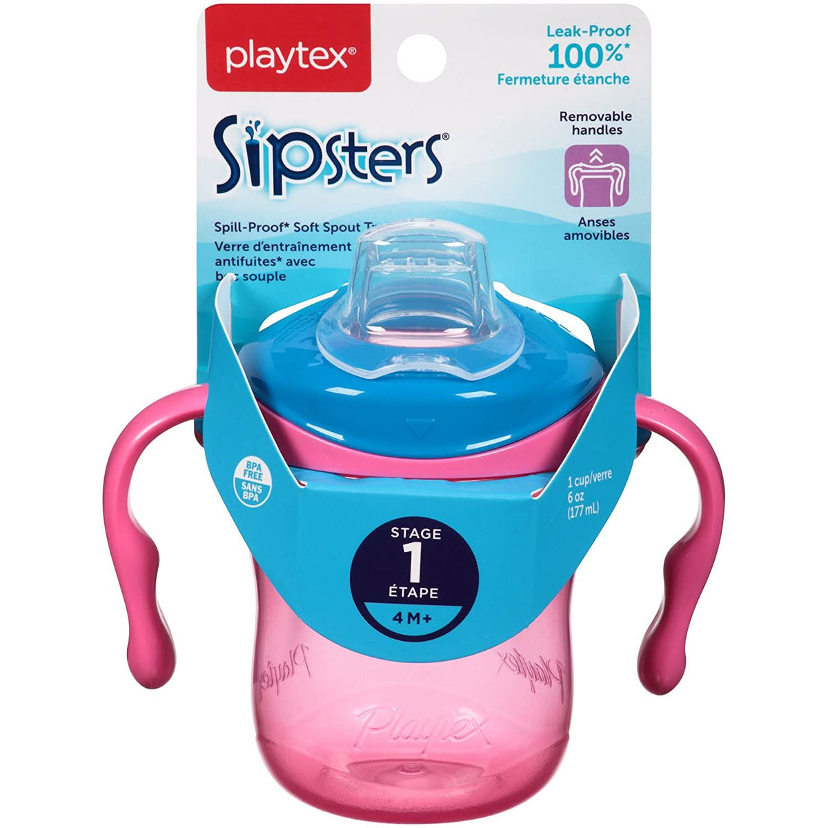 Playtex® Sipsters® Stage 1 Soft Spout 1 Pack - Pink