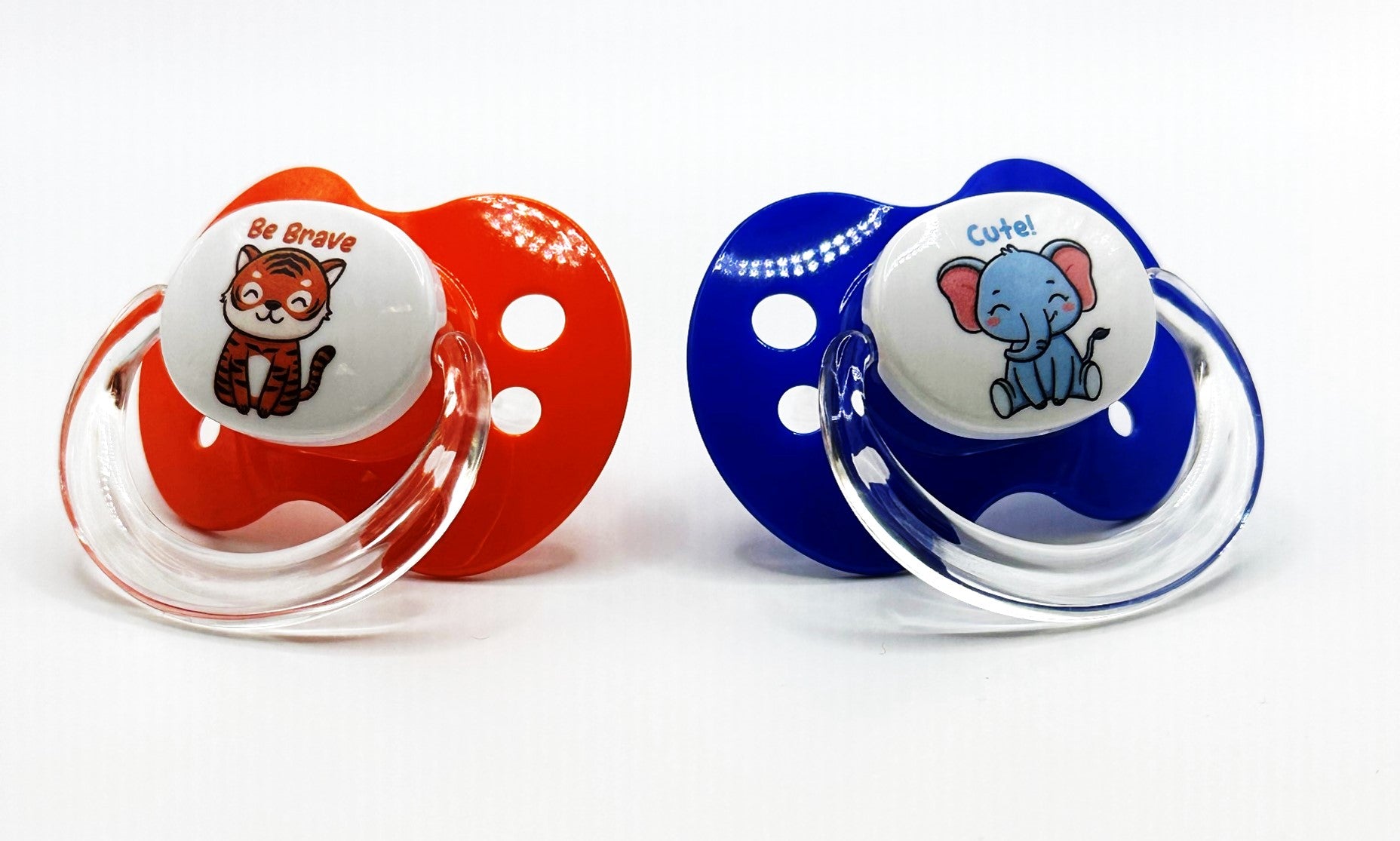 Binky® Orthodontic Pacifier Set - Wild and Cuddly Series  - Elephant and Tiger