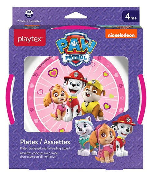 Playtex® Paw Patrol™ Never Fade, Never Peel 2 Pack Plates  - PINK