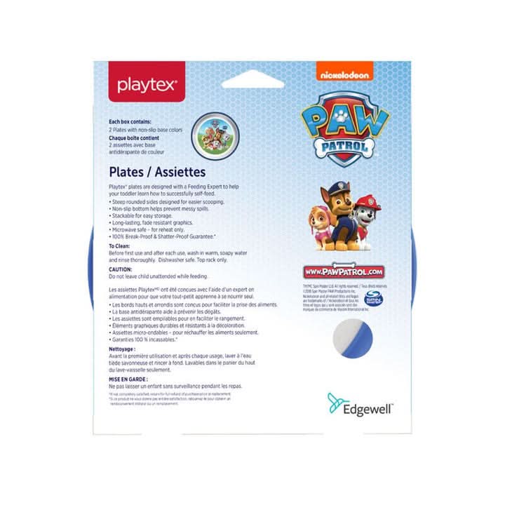 Playtex® Paw Patrol™ Never Fade, Never Peel 2 Pack Plates  - Blue