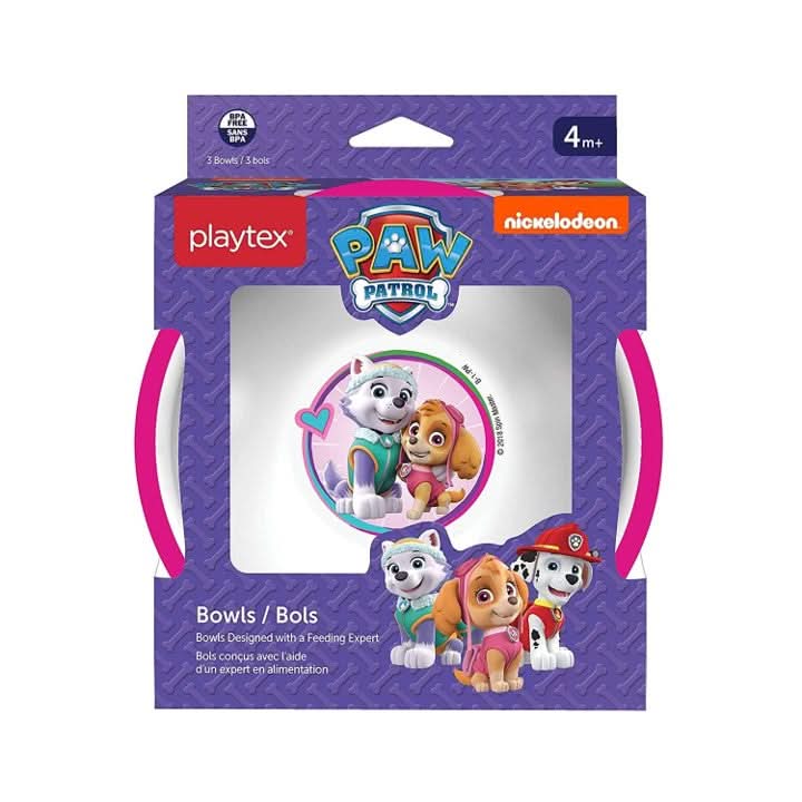 Playtex® Paw Patrol™ Never Fade, Never Peel 3 Pack Bowls  - PINK