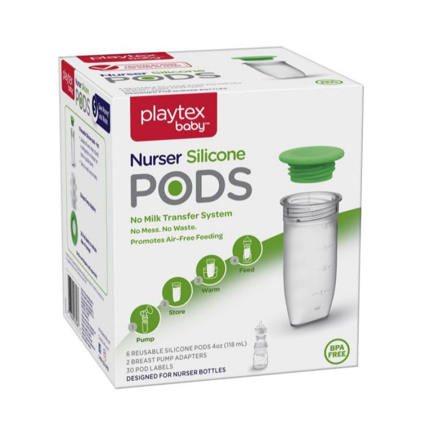 Playtex Baby™ Nurser Reusable Silicone PODS, Breastmilk Storage & Air-Free Feeding, 4 oz, 6 Count